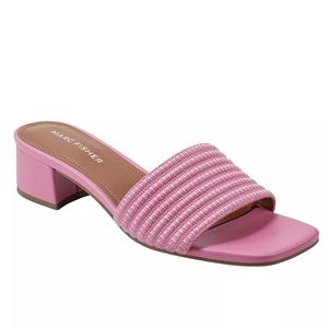 Marc Fisher Casala Square Toe Slip-On Sandals  - 10